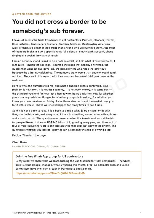 The letter that opens the report